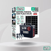 Batería portátil solar con luz y radio
