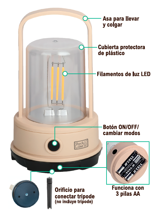 Lámpara de camping LED portátil IP65