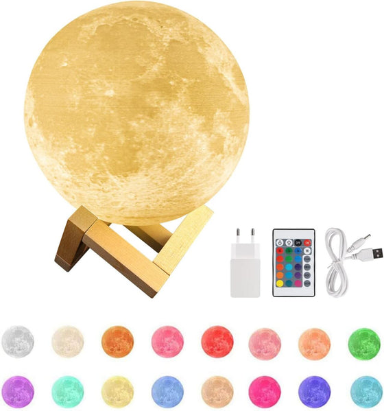 Lámpara Luna 16 Colores con Mando