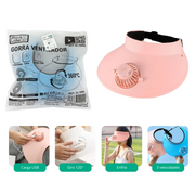 Gorra ventilador recargable y ajustable