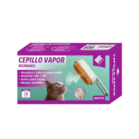 Cepillo vapor para mascotas pack 2 piezas