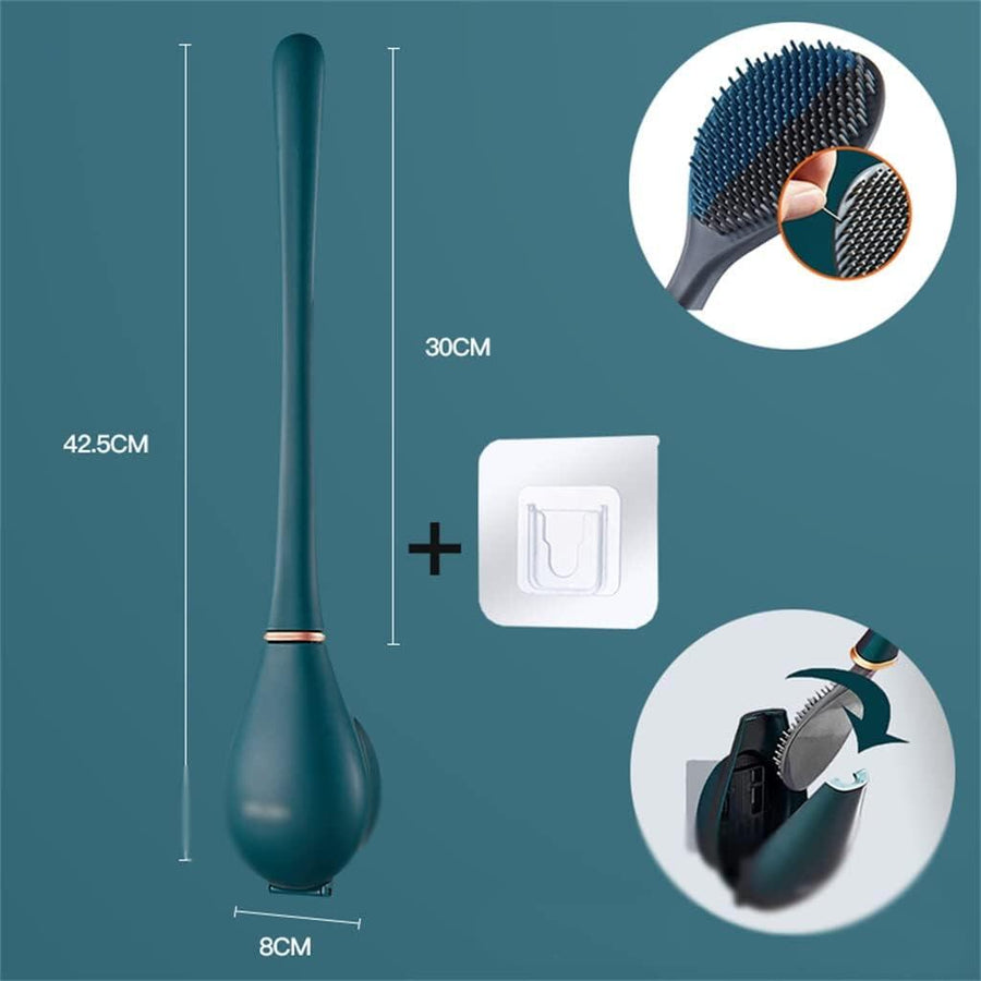 Cepillo de inodoro de silicona con soporte