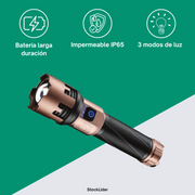 Linterna súper potente recargable USB