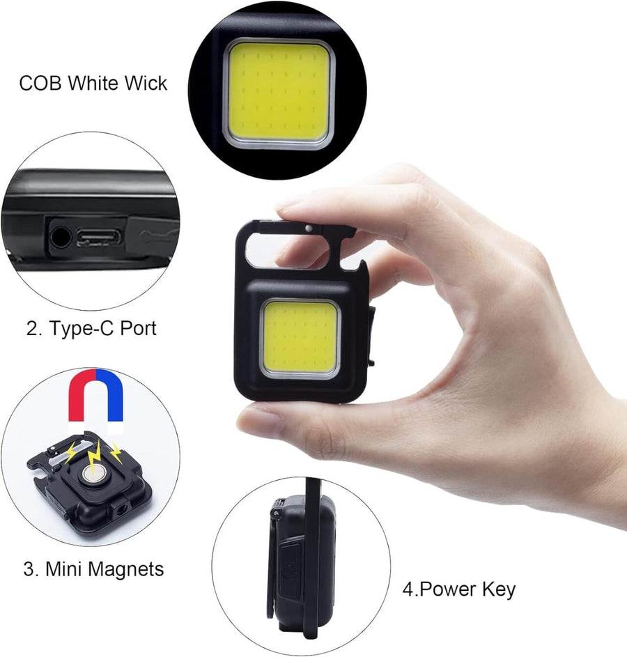 Mini linterna LED COB recargable