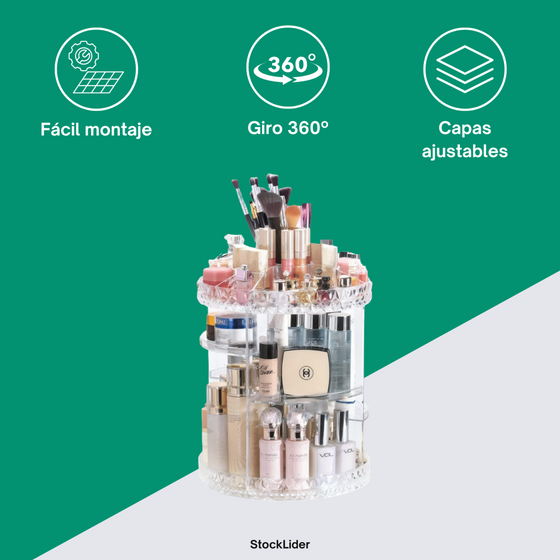 Organizador de maquillaje giratorio