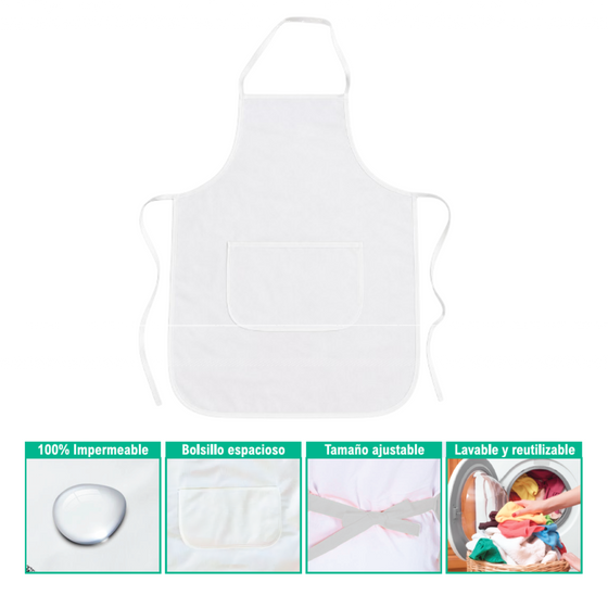 Delantal impermeable infantil reutilizable