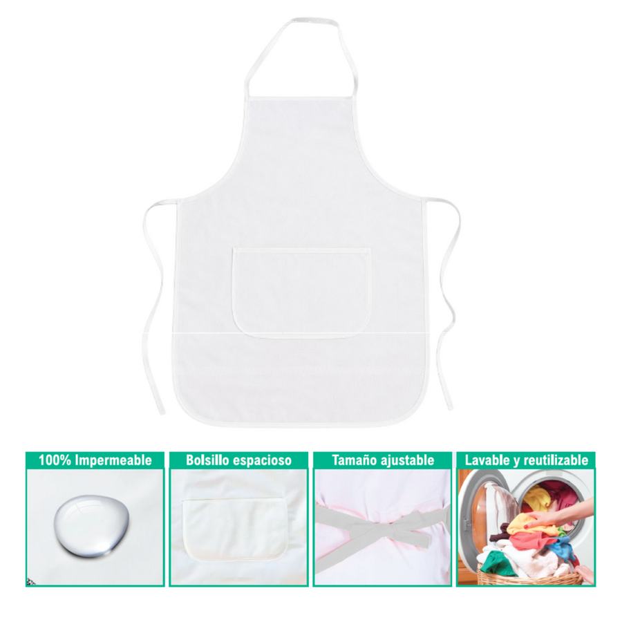 Delantal impermeable infantil reutilizable