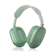 Auriculares Bluetooth verdes con micrófono