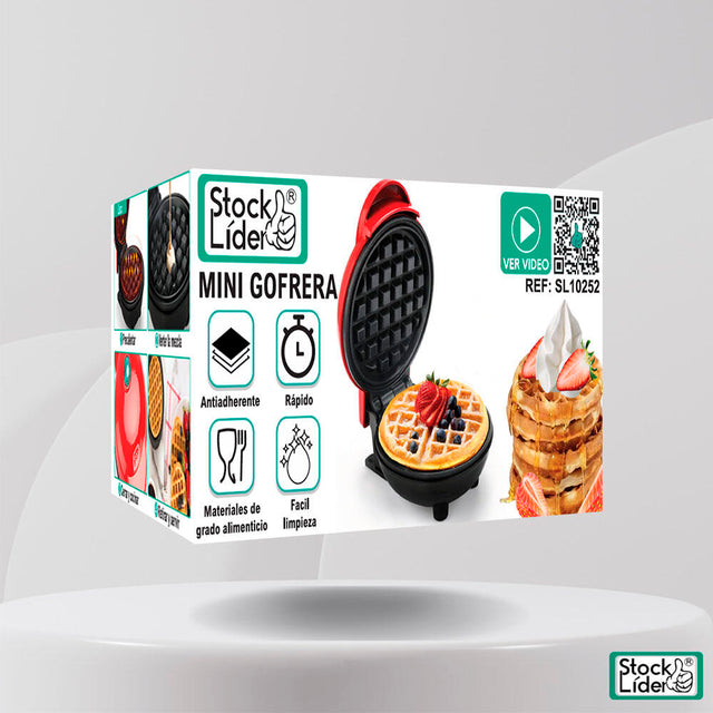 Mini gofrera antiadherente compacta