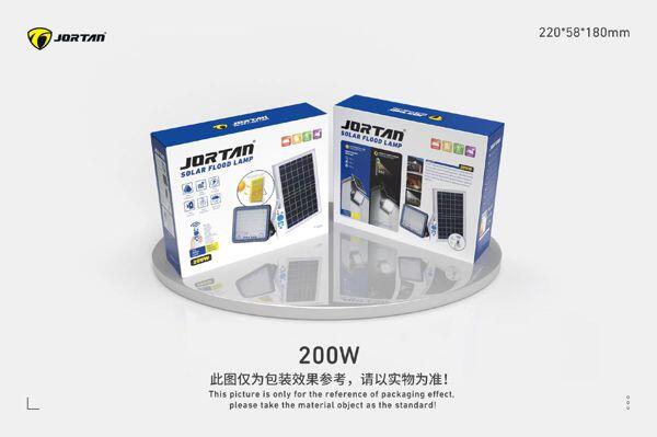 Foco LED con placa solar 200W exterior