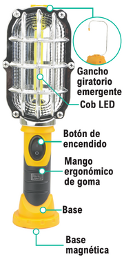 Lámpara de trabajo LED COB magnética
