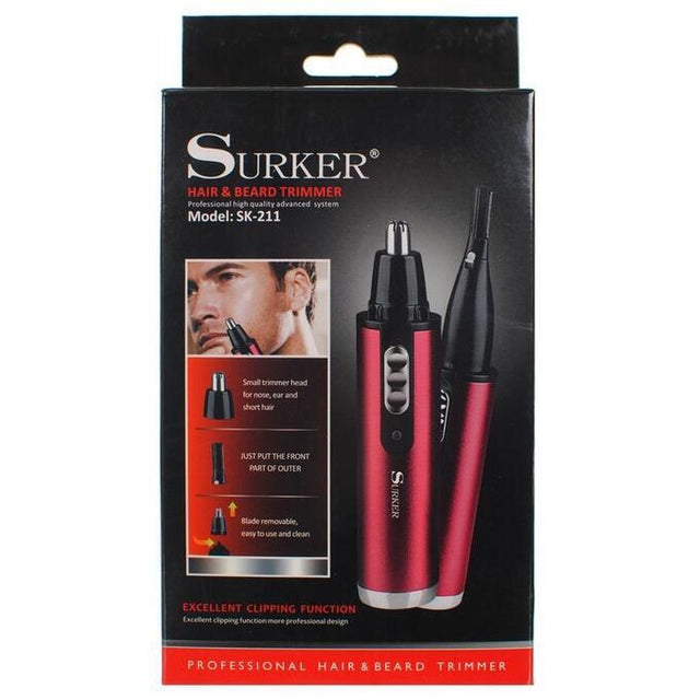 Cortapelos nariz y orejas Surker Rojo