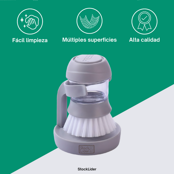 Cepillo con dispensador para limpieza fácil