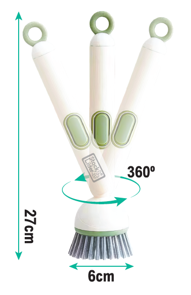 Cepillo multiusos con dispensador de jabón
