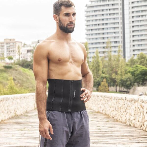 Faja deportiva sauna negra ajustable