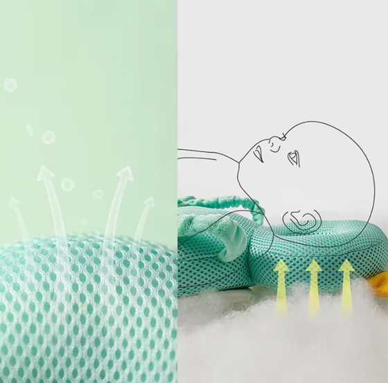 Almohada antigolpes para bebé transpirable