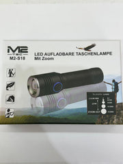 Linterna recargable USB con zoom