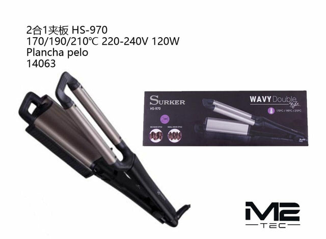 Plancha Surker Wavy 2 en 1 para cabello