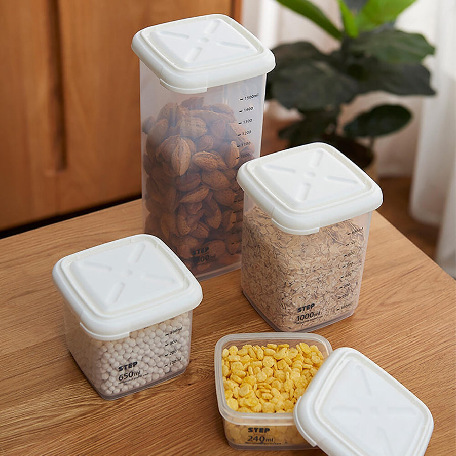 set de recipientes apilables con tapa