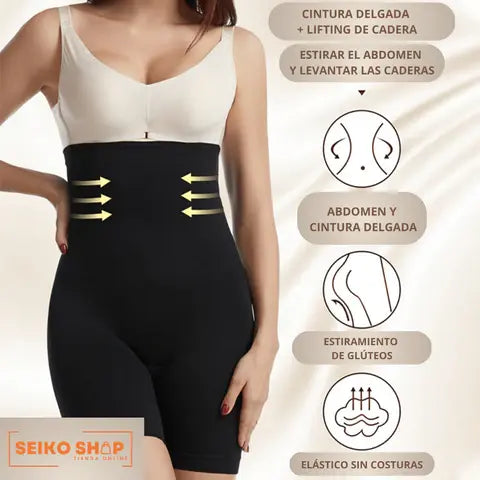 Faja moldeadora negra de cintura alta