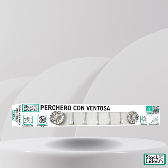 Perchero con ventosa sin agujeros