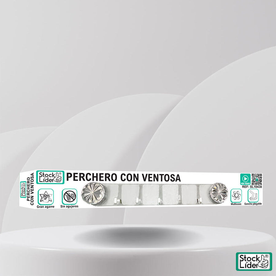 Perchero con ventosa sin agujeros