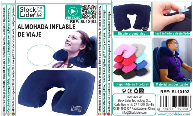 Almohada inflable de viaje para cuello
