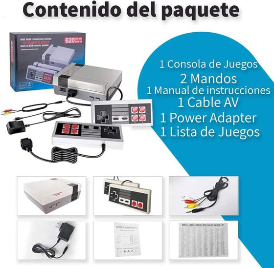 Mini consola de videojuegos 620 retro