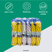 Cuerda multiusos 8mm x 10m resistente