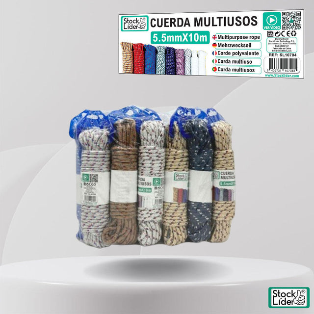 Cuerda multiusos 5.5mm x 10m resistente