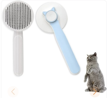 Cepillo para mascota 2 en 1 autolimpiante
