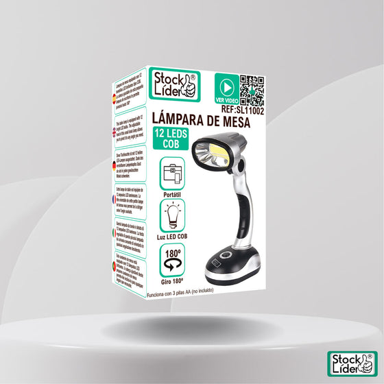 Lámpara de mesa LED portátil y ajustable