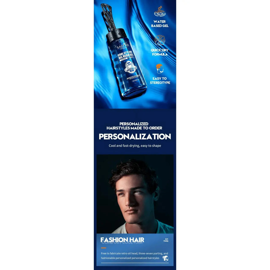 Gel efecto cera fuerte para peinar