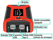 Arrancador de batería multifunción 12V