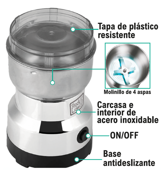 Moledor de café eléctrico multifunción