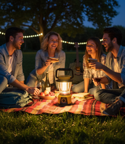 Lámpara camping portátil con brillo ajustable