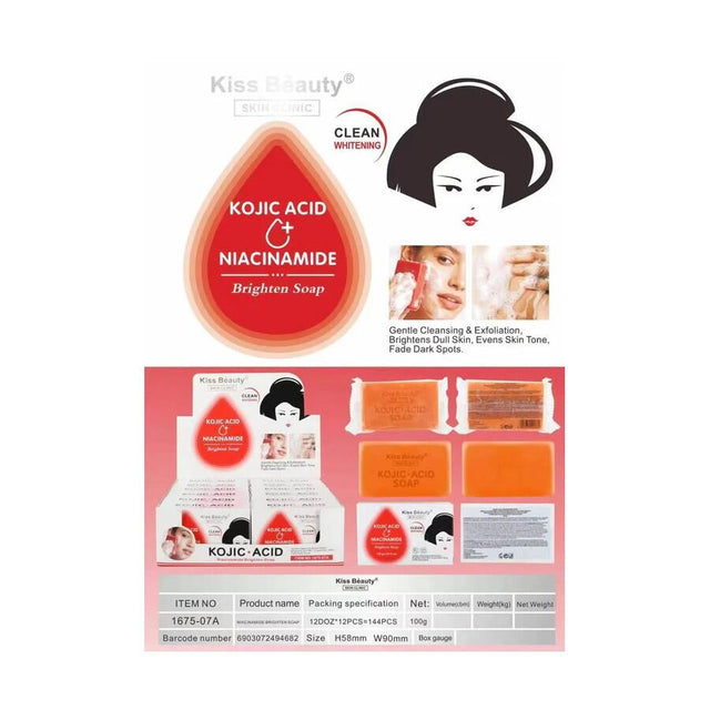 Jabón Kojic con Vitamina C Kiss Beauty