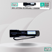 Mini linterna recargable USB compacta