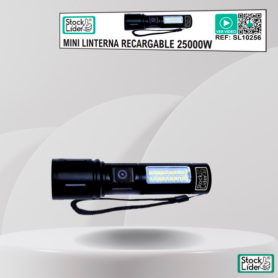 Mini linterna recargable USB compacta
