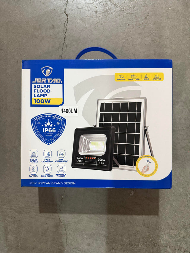 Foco LED solar 100W exterior con sensor