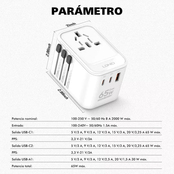 Adaptador PD20W Universal USB-C