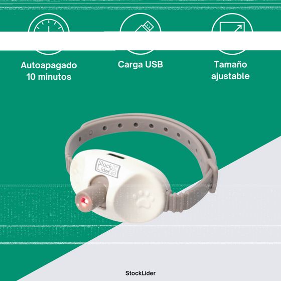Collar láser para mascotas recargable