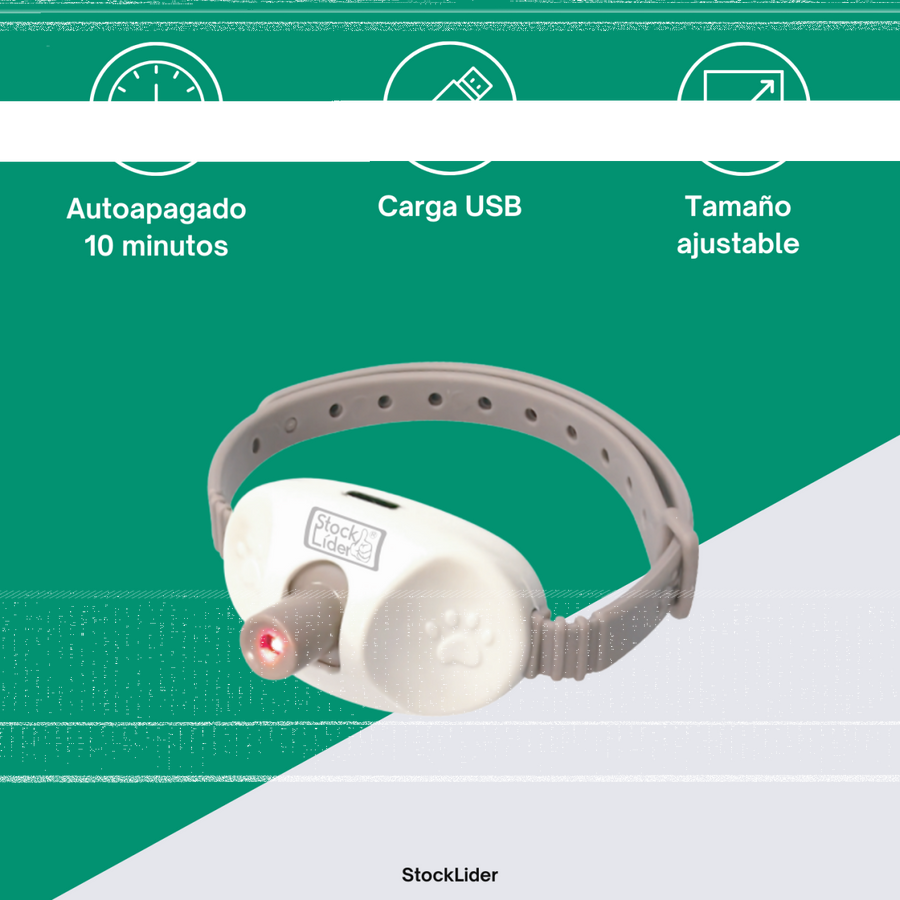 Collar láser para mascotas recargable