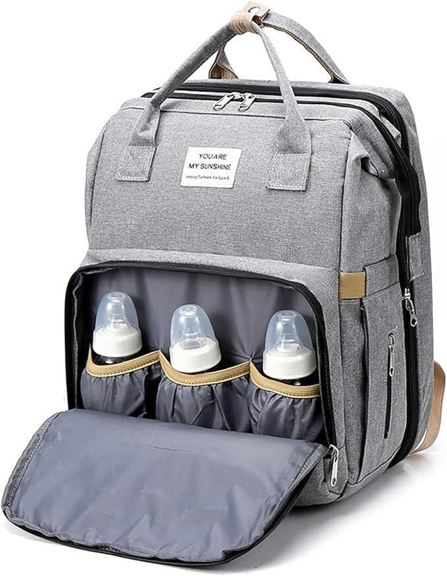 Mochila pañales plegable cuna viaje