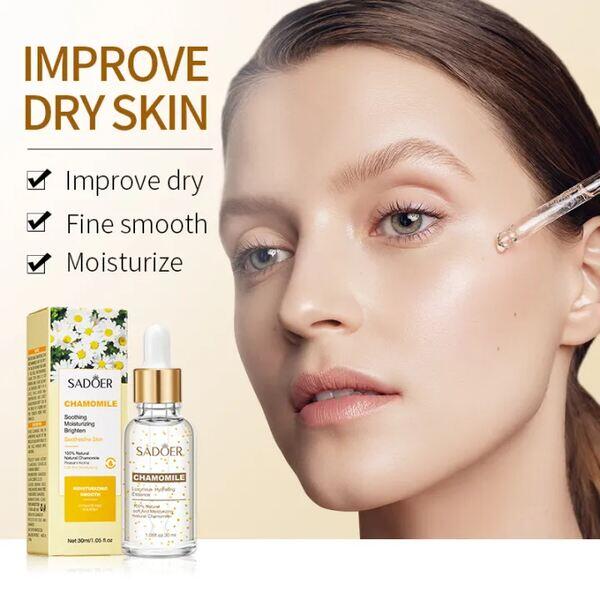 Esencia facial calmante con camomila