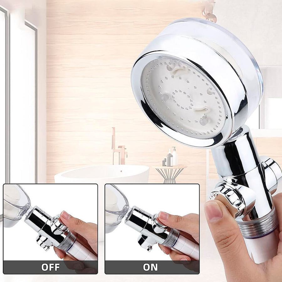 Cabezal de ducha LED con filtro y 360º