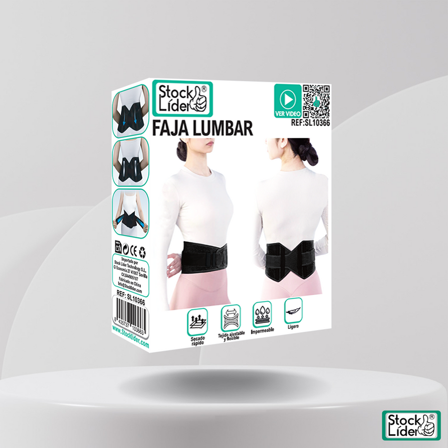 Faja lumbar ajustable transpirable