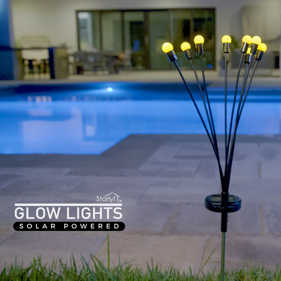 Luces solares efecto luciérnaga para jardín