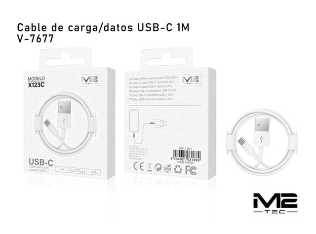 Cable USB-A a USB-C 100cm 3.0A