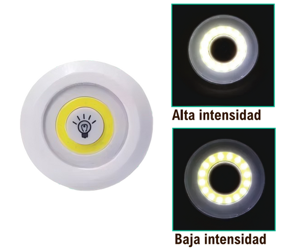 Set 3 lámparas LED COB con mando